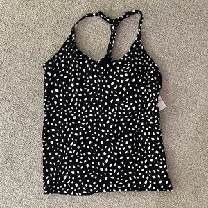 NWT Island Escape Polka Dot T Back Tankini Size: 10